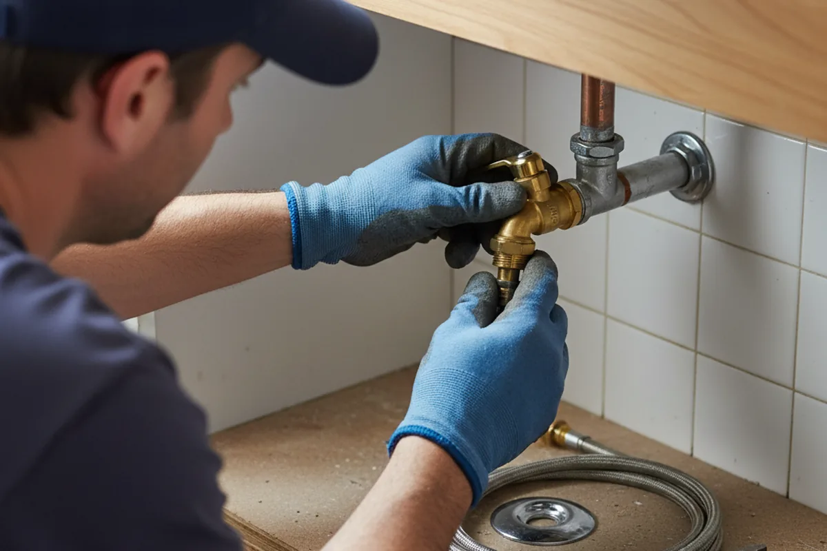 Shutoff valve and fitting work during Faucet and Fixture Repair in Gray Mountain